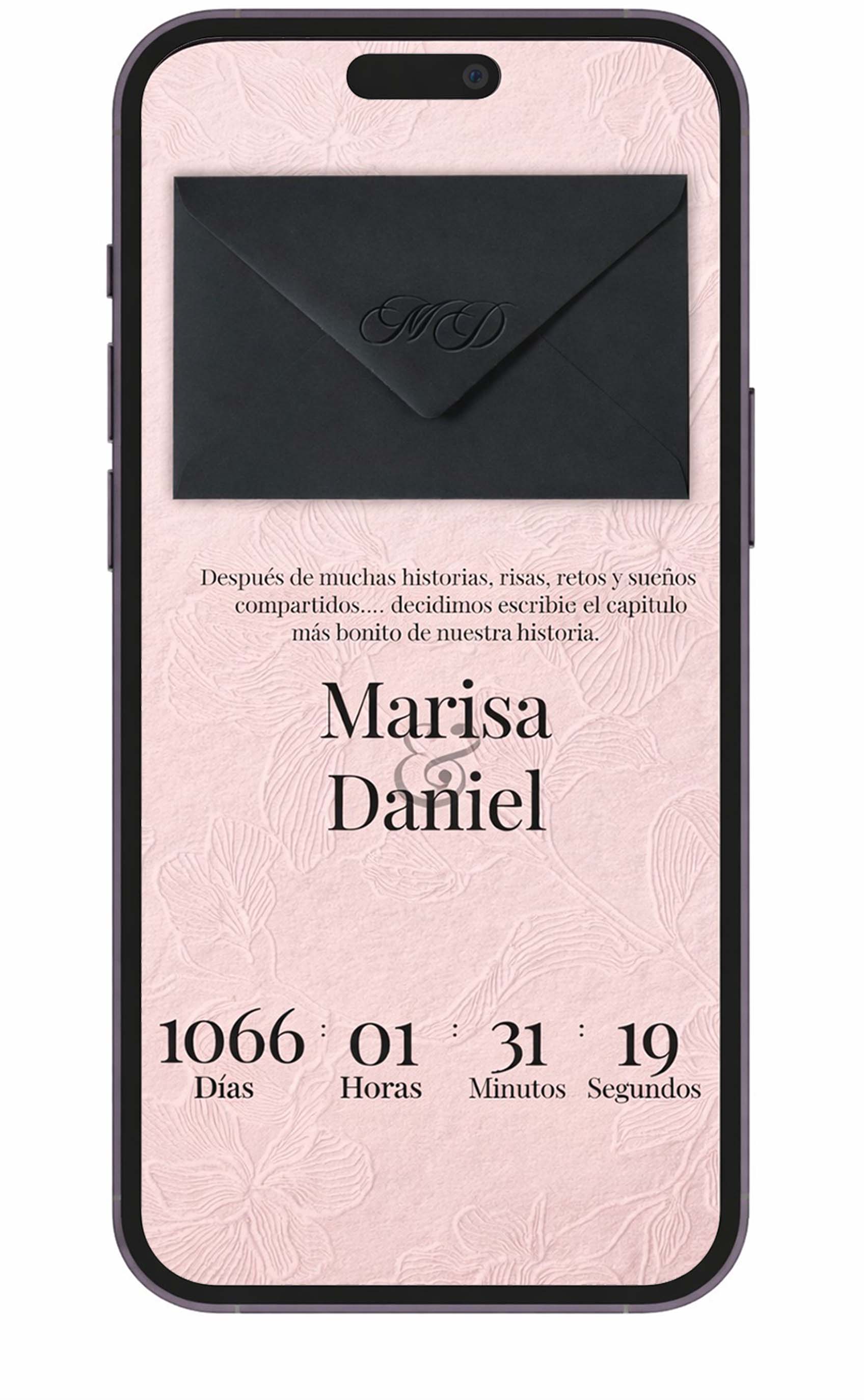 Invitación digital Colección Rosa Noir