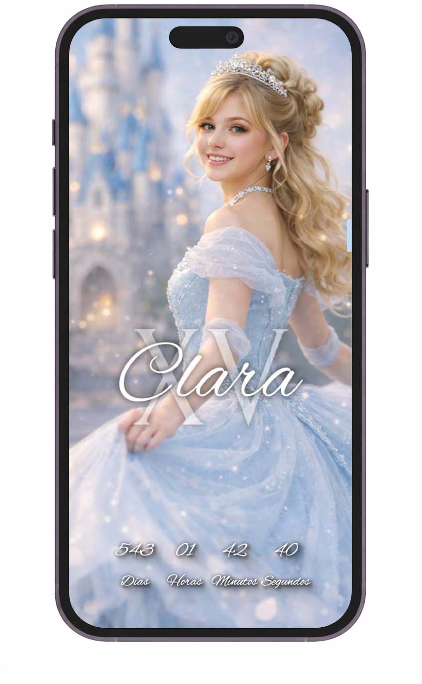Invitación digital Princesa Cenicienta
