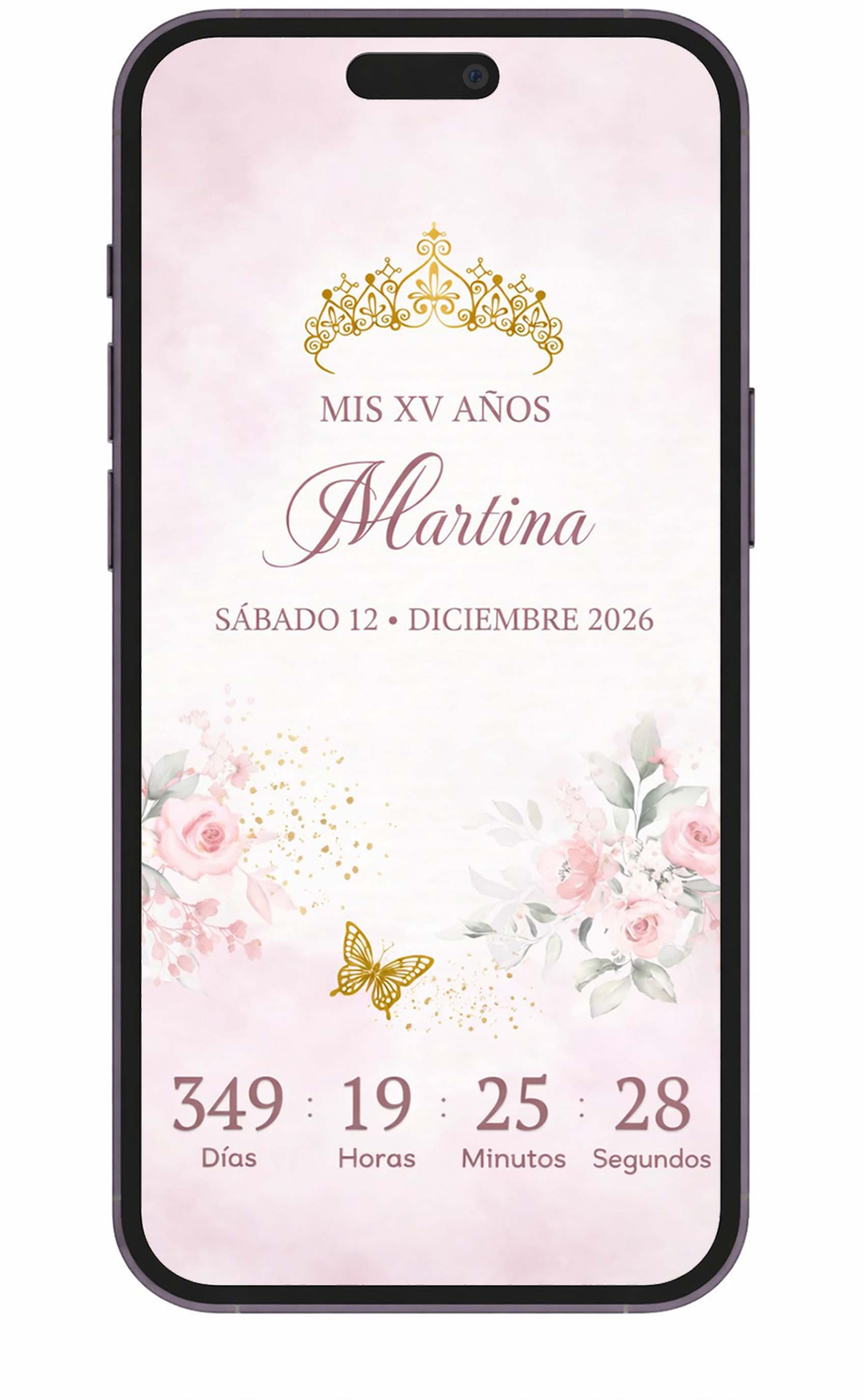 Invitación digital Princesa Floral