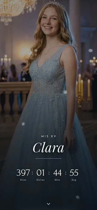 Portada de la invitación de muestra Cenicienta