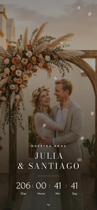 Portada de la invitación de muestra Bohemia