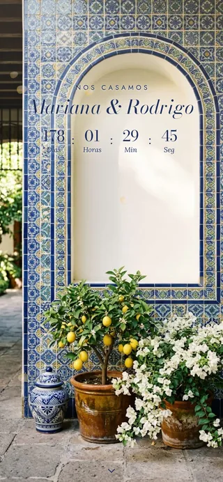 Portada de la invitación de muestra Talavera