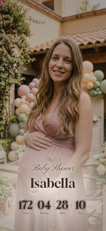 Invitación digital Osita coronada, baby shower: la portada