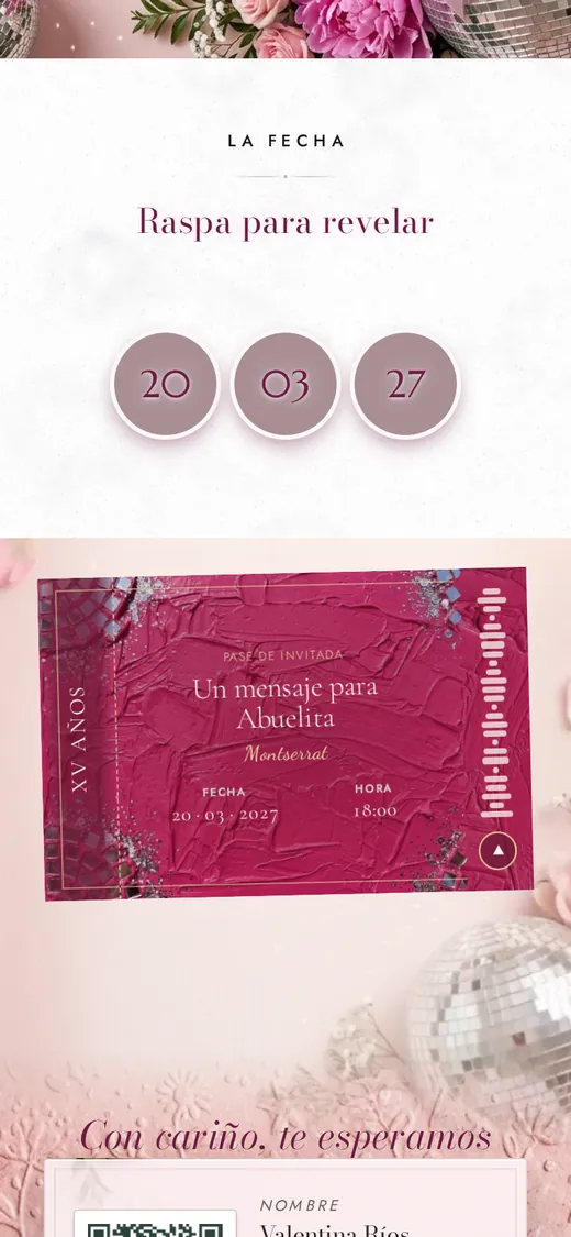 La fecha descubierta en una invitación real: 20 · 03 · 27