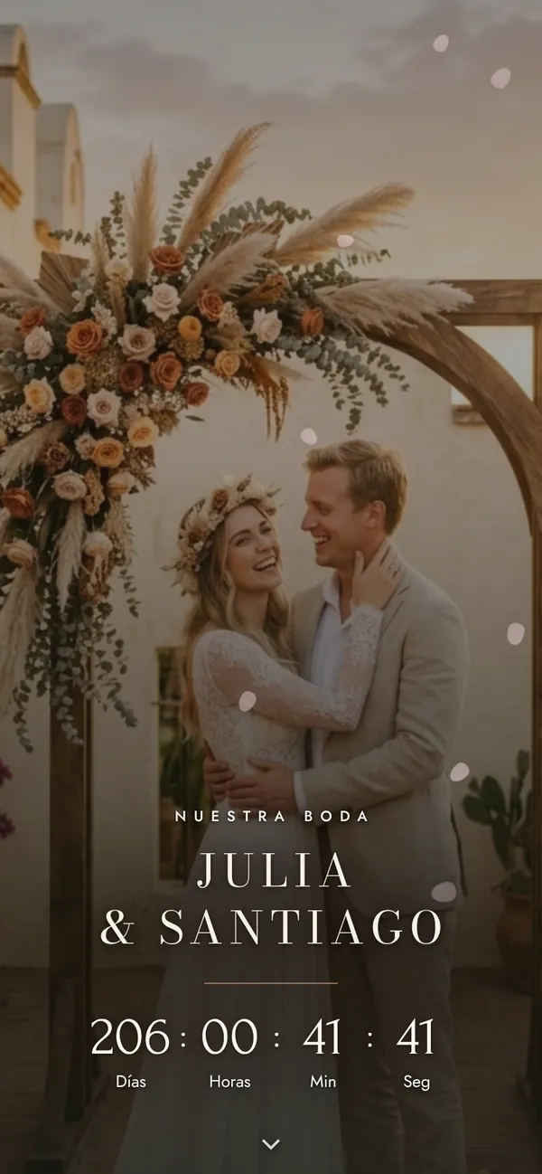 La portada que aparece al abrir el sobre